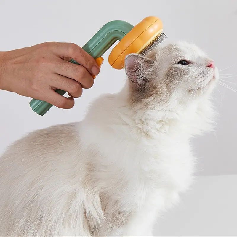 Katzen pflege bürste Selbst reinigende Slicker bürsten für Hunde Katzen Haustier pflege bürste Werkzeug Entfernt sanft lose Unterwolle