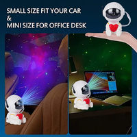 Cadeau de Noël : Mini projecteur de galaxie nébuleuse astronaute de dessin animé, veilleuse (1 pièce)