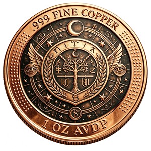 Pièce de Monnaie Cadeau pour Lecteur de Tarot, en Cuivre Plaqué Or, Astrologie Soleil Lune Étoile, Pièce Porte-Bonheur, Divination, Souvenir Métallique de Collection - Product Image 1