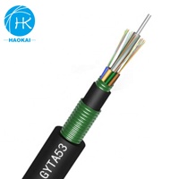 Localizador subterráneo de comunicación Gytfy53, Cable óptico de fibra, red negra, Cable de fibra óptica para exteriores, PE LSZH PVC