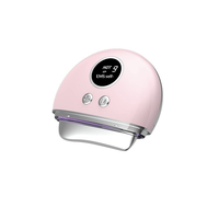 Mini masseur facial portable : technologie EMS micro-courant, compresse chaude à température constante, rechargeable par USB