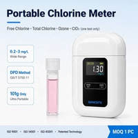 Analyseur portable de chlore : Testeur de chlore résiduel total, d'ozone et de ClO2 (méthode DPD), analyseur de turbidité pour piscines et applications industrielles