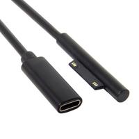 Microsoft Surface Pro 6/5/4/3 Go Book Adaptateur d'alimentation USB Type C Câble de charge FM 15V 3A PD Chargeur Tresse Blindage Stock