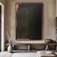 Peinture à l'huile sur toile artisanale Wabi-Sabi Art Déco, nature morte, encadrée en alliage d'aluminium noir/doré, art mural personnalisable