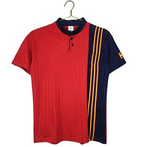 Camiseta de Local de la Eurocopa '96, Rayas Rojas y Amarillas, Estampado de Raúl, 100% Poliéster, Secado Rápido, Bajo MOQ, Pedido al por Mayor, Fuente Directa de Fábrica, Iberia - Product Image 1