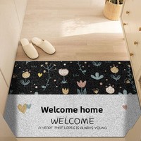 Tappetino Quadrato in PVC Premium Antiodore con Pelo a Loop, Stile Cartone Animato, Antiscivolo e Antipolvere per Ingresso e Spazi Domestici
