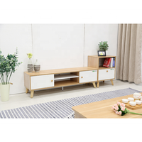 Meuble TV en bois GCON, console de télévision, meuble TV moderne de luxe, ensemble de meubles de salon
