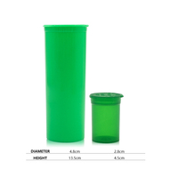 Flacon en plastique PP vert à bouchon pop-top pour pilules, disponible en plusieurs couleurs, flacon compressible pour potions