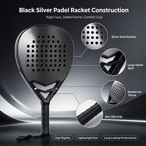 Paleta de Pádel Profesional de Fibra de Carbono 18K, Logotipo Personalizado, Forma de Lágrima, Paletas de Pádel Adidass Metalbone - Product Image 3