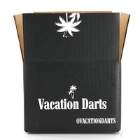 Boîte d'expédition en carton ondulé noir personnalisée avec logo pour les jeux de fléchettes, les jouets, l'e-commerce, l'expédition, le stockage et l'emballage