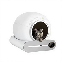 Bac à litière automatique électrique en plastique intelligent pour chat avec fonction de nettoyage facile pour chaton