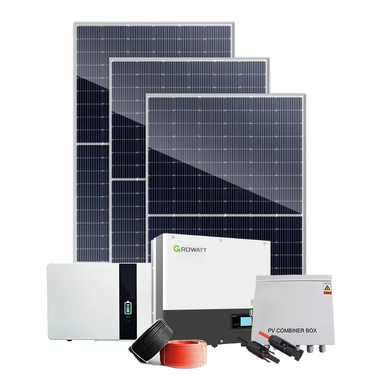 المورد المباشر 5Kw 7Kw 8Kw 10Kw محطة واحدة الحل قبالة شبكة نظام الطاقة الشمسية الهجين للاستخدام المنزلي