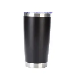 Склад США, 50 упаковок, 20 унций, дорожный стакан для кофе из нержавеющей стали, с двойными стенками, оптовая продажа, стальной изолированный стакан для вина с крышкой