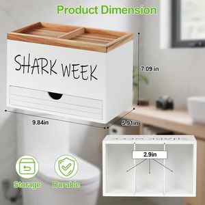 Boîte de rangement pour tampons en bois avec couvercle, tiroir, boîte de rangement pour articles de toilette féminins, boîte organisatrice pour articles divers pour femmes - Product Image 3