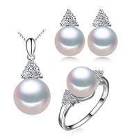 Ensemble de bijoux en argent sterling 925 avec perles naturelles de qualité AAAA, options plaquées or, certifié par une tierce partie, nouveau design tendance