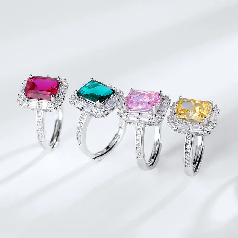 Yeni tasarımlar gelin Garnet gümüş 925 düğün rahat bayanlar için yakut doğal yüzük mücevherat