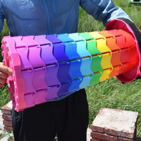 Chaise pliante télescopique ultra-légère couleur arc-en-ciel, tabouret de pêche portable en PVC, mobilier d'extérieur compact pour activités de camping
