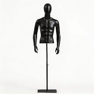 Toptan Özel Moda Fiberglas Yarım Gövdeli Erkek Manken Yüksek Kaliteli Ayarlanabilir Gerçekçi Giysi Sergileme İçin - Product Image 1