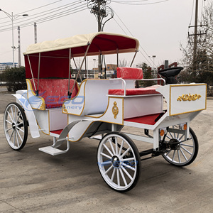 Vehículos de Transporte, Asientos Blancos y Rojos, Coche Eléctrico Clásico para Turismo, Carruaje Eléctrico Real con Ruedas - Product Image 2