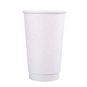 แก้วกาแฟกระดาษแบบใช้แล้วทิ้งย่อยสลายได้ทางชีวภาพจากจีน ขนาด 8/12/16/22 ออนซ์ แบบสองชั้น เกรดสำหรับอาหาร สำหรับเครื่องดื่มแบบนำกลับบ้าน - Product Image 1