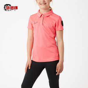 Custom Kids Equestrian Clothing Training Polo Performance Shirts Horse Riding <strong>Base</strong> <strong>Layer</strong> Children's <strong>Short</strong> <strong>Sleeve</strong> - Product Image 2