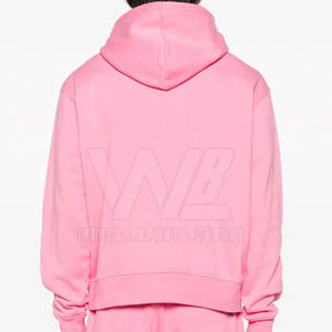 เสื้อแจ็คเก็ตมีฮู้ดสำหรับผู้ชาย, ผ้าฝ้ายน้ำหนักเบาพิมพ์ลายนูนมีซิปไซส์ใหญ่พิเศษจากโรงงานผู้ผลิต - Product Image 3