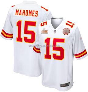 Nuove Maglie Stagione 2025/26 della Squadra di Football Americano Kansas City Chiefs # 15 Mahomes # Maglie Sportive da Uomo 87 Kelce all'Ingrosso - Product Image 2
