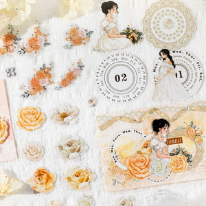 Paquete de 25 unidades/Paquete de pegatinas para ir <span class=keywords><strong>donde</strong></span> hay rosas, serie de personajes, manual de flores, pegatinas DIY - Product Image 4