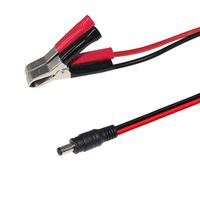 Cargador de batería de coche eléctrico 16Awg 100cm Cable de extensión pinzas de cocodrilo dobles a DC 5521/5525/5535 enchufe 5,5*2,1 DC enchufe de alimentación
