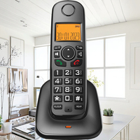 Vente en gros Maison 16 langues avec base unique longue portée sans fil DECT numérique pour usage domestique Téléphone fixe