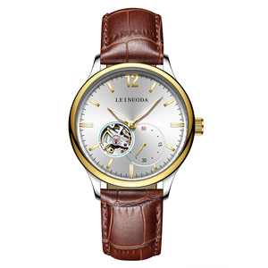 Elegante Reloj Mecánico Automático de Esqueleto, Resistente al Agua, Luminoso, Reloj de Pulsera de Acero Inoxidable a la Moda - Product Image 4