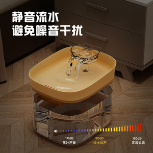 Original Cat <b>Water</b> Fountain Manual Operation Quiet Running <b>Water</b> Plastic Housing Pet <b>Drinking</b> Feeder For Cats - Product Image 1