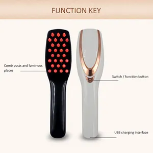 China Factory Customized 3 in 1 Light therapy Comb Anti Hair Loss Hair Care Laser Hair Growth Comb