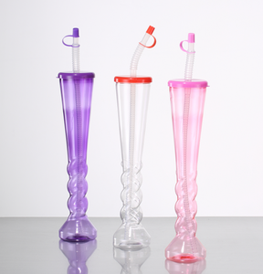 Custom logo Affordable 12oz/16oz/28oz Swirl Yard Glass Plastic Spiral Yard Cup Slush Yardas Cerveza Drink Twist Cup - Product Image 5