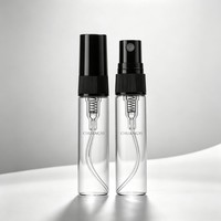 Botol Parfum Kaca Silinder Mewah Kosong 2ml3ml5ml8ml10ml12ml dengan Pompa Semprot Sekrup, Logo Kustom, Grosir Pabrik, Kotak Kertas