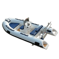 Bateau pneumatique semi-rigide de 13 pieds en Hypalon PVC et fibre de verre, ensemble combiné avec moteur hors-bord 30 CV, pour la pêche en famille et les activités de plein air