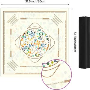 Tapis de Mahjong Américain de Luxe Personnalisé en Caoutchouc Naturel Épais, Silencieux, Pliable et Lavable – Tapis de Jeu d'Art Chinois Lisse pour Table - Product Image 2