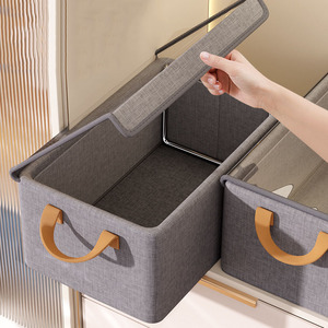 Caixa De Armazenamento Dobrável com Tampa Vestuário À Prova De Poeira Caixa De Armazenamento À Prova De Umidade Guarda-roupa Classificação Visível Organizador - Product Image 3