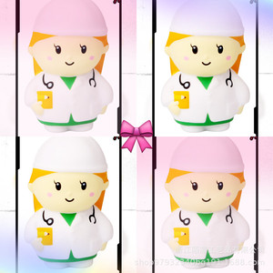 Cartoon Nurse Figure PU <b>Foam</b> Sculpture Tabletop Decoration Artistic <b>Craft</b> 1PC - Product Image 1