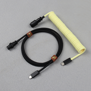 <span class=keywords><strong>USB</strong></span> C coiled gx16 Aviator Cáp bàn phím cáp loại C để <span class=keywords><strong>USB</strong></span> C dài cuộn cáp cho bàn phím cơ khí - Product Image 6
