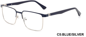 Montura de <span class=keywords><strong>Gafas</strong></span> Rectangulares de Acero Inoxidable con Borde Completo, Bisagras de Resorte de 360 Grados, Pintura Sólida, Duraderas, Unisex, Modernas, <span class=keywords><strong>para</strong></span> Lectura - Product Image 3