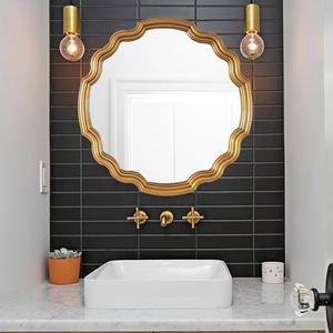 French Vintage Thin Retro Design Metal Edge Framed Wall Mounted <b>Bathroom</b> Decor <b>Mirror</b> with LED 3 Dimmable <b>Light</b> Colors - Product Image 6