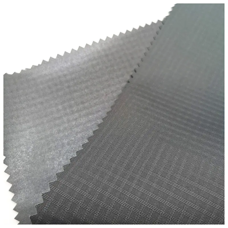 plaid oxford fabric waterproof 200D ripstop PU coating polyester three wire grid oxford fabric for bag/luggage/tent