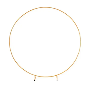 Arche de mariage, décoration de <span class=keywords><strong>cercle</strong></span>, fond en métal <span class=keywords><strong>doré</strong></span> blanc, décoration de mariage, fond de photomaton - Product Image 1