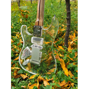 Guitare en verre acrylique transparent, manche en érable de haute qualité, sans LED - Product Image 6
