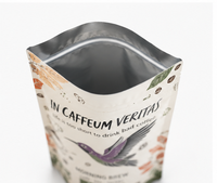 Sacs d'emballage Doypack personnalisés imprimés bleus pour café, avec fermeture éclair, 250g, 500g, 1kg, 2kg, 5kg, et sacs de café 250g avec valve