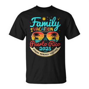 Camiseta para Vacaciones Familiares en Puerto Rico 2025, Recuerdos de Viaje a la Playa - Product Image 2