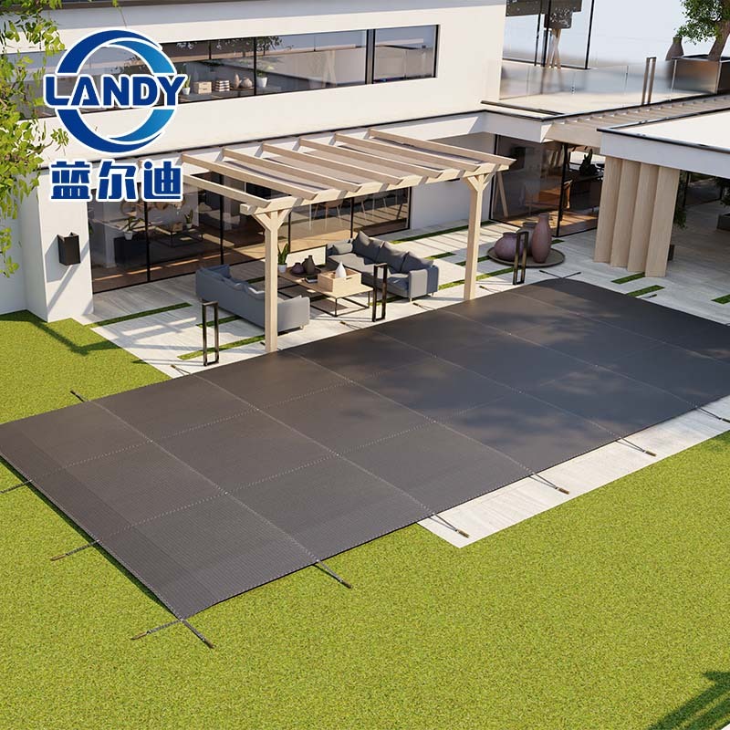 Black safety pool cover