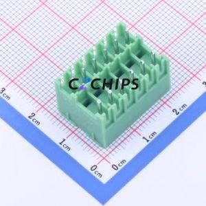 KF2EDGKVH-3.5-2*6P Plug-in Terminal Block Through hole,P=3.5mm Connector Board-to-Board / Socket - Closed 2x6P 3.5mm Green - Product Image 2