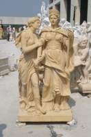 Statue sculptée à la main de style moderne, taille réelle, en marbre naturel, décorations d'extérieur, sculpture romaine d'Apollon et de Daphné en marbre blanc